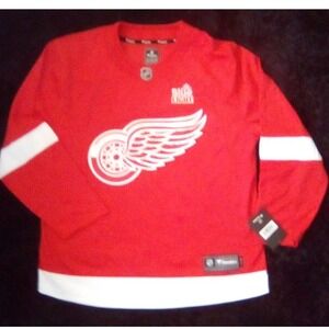 Detroit Red Wings Labatt 1 NHL Fanatics Breakaway Jersey Mens Large Red White